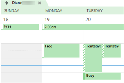 What your calendar looks like to the person you shared it with.