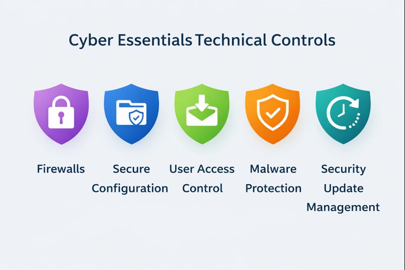 CyberEssentials 5 key technical controls 